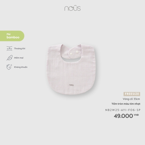 (FS) NOUS - Yếm tròn màu tím nhạt - FS
