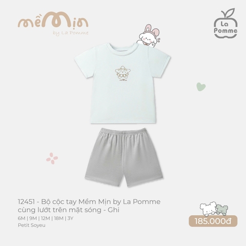 (6M-2Y) LP - Bộ cộc tay Mềm Mịn by La Pomme cùng lướt trên mặt sóng - Ghi
