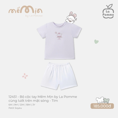 (6M-2Y) LP - Bộ cộc tay Mềm Mịn by La Pomme cùng lướt trên mặt sóng - Tím