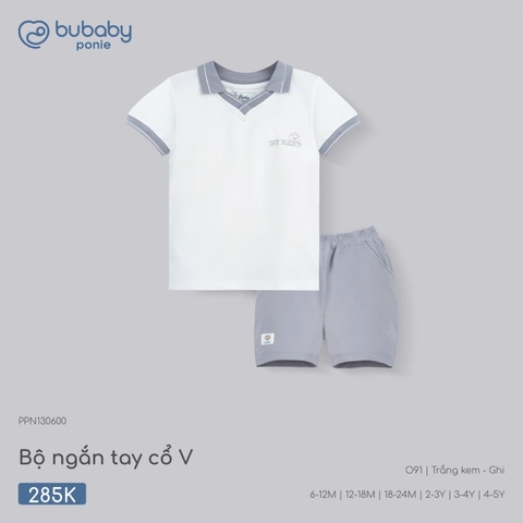 (6M-4Y) BU - Bộ ngắn tay Polo cổ V - PPN130600