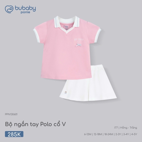 (6M-4Y) BU - Bộ ngắn tay Polo cổ V - PPN130601