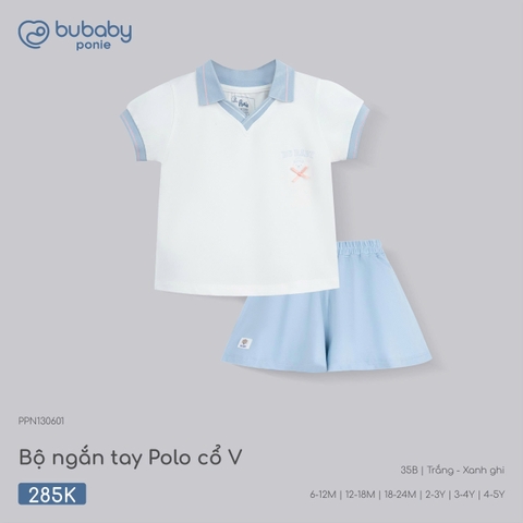 (6M-4Y) BU - Bộ ngắn tay Polo cổ V - PPN130601