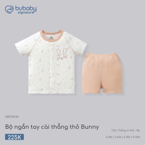 (0M-9M) BU - Bộ ngắn tay cài thẳng in Thỏ Bunny - SBB130238
