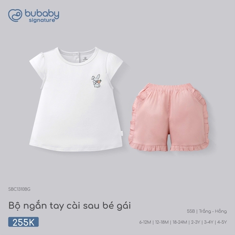 (6M-4Y) BU - Bộ ngắn tay cài sau bé gái - SBC1310BG