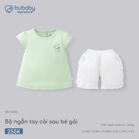 (6M-4Y) BU - Bộ ngắn tay cài sau bé gái - SBC1310BG