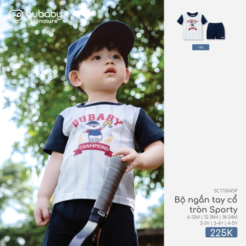 (6M-4Y) BU - Bộ ngắn tay cổ tròn Sporty - SCT1304SP