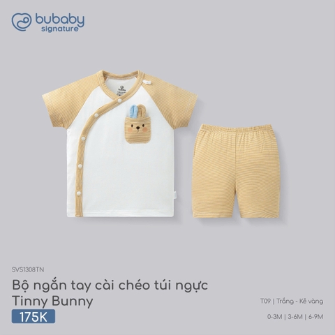 (0M-6M) BU - Bộ ngắn tay cài chéo Túi ngực - SVS1308TN