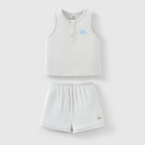(6M-2Y) NOUS - Bộ ba lỗ màu xám in họa tiết - 12-18M
