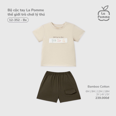 (6M-4Y) LP - Bộ cộc tay La Pomme thế giới trò chơi lý thú - Be