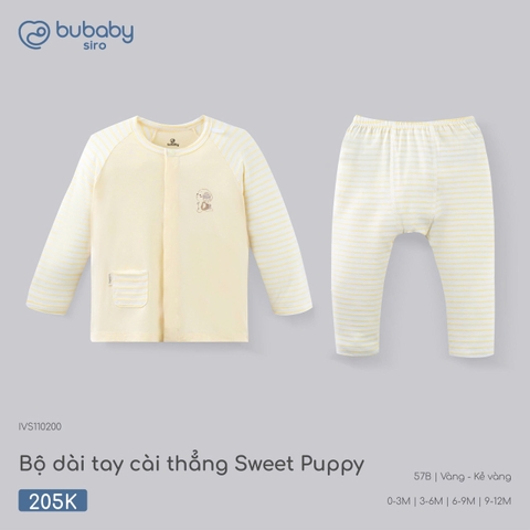 (0M-9M) BU - Bộ dài tay cài thẳng Sweet Puppy - IVS110200