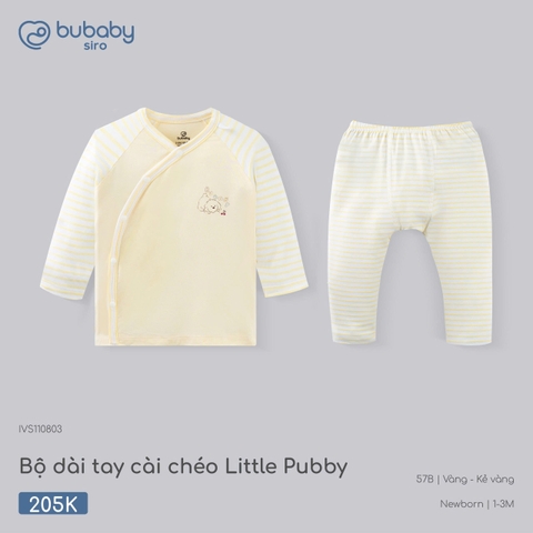 (NB-1M) BU - Bộ dài tay cài chéo Little Pubby - IVS110803