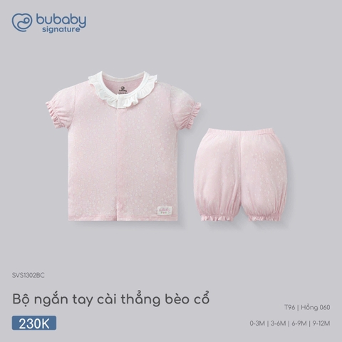 (0M-9M) BU - Bộ ngắn tay cài thẳng bèo cổ - SVS1302BC