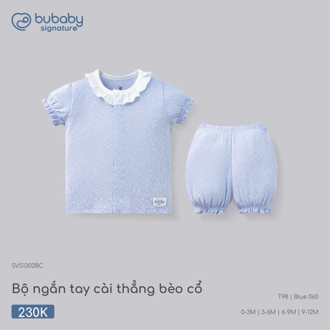 (0M-9M) BU - Bộ ngắn tay cài thẳng bèo cổ - SVS1302BC