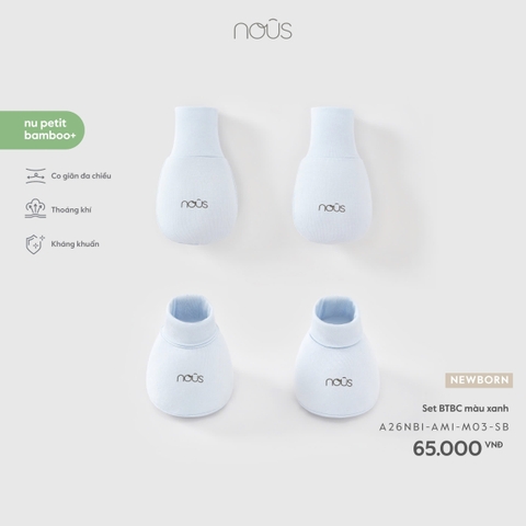 (FS) NOUS - Set BTBC màu xanh - Newborn