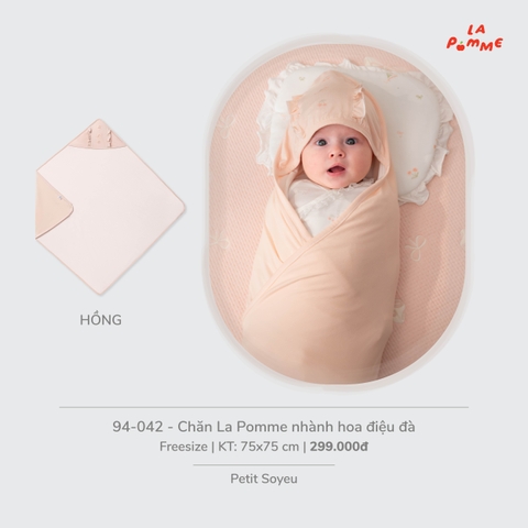 (FS) LP - Chăn La Pomme nhành hoa điệu đà - Hồng