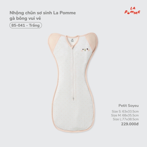 (SML) LP - Nhộng chũn sơ sinh La Pomme gà bông vui vẻ - Trắng
