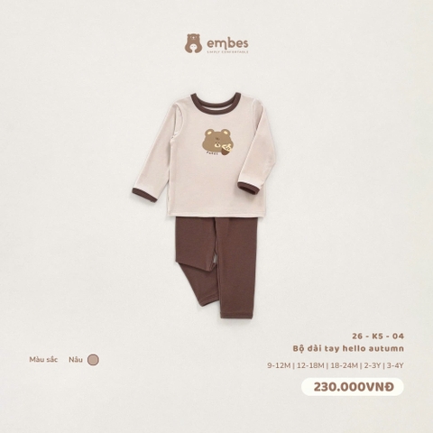 EMBES - Bộ dài tay hello autumn - 26-K5-04