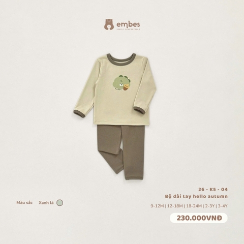 EMBES - Bộ dài tay hello autumn - 26-K5-04
