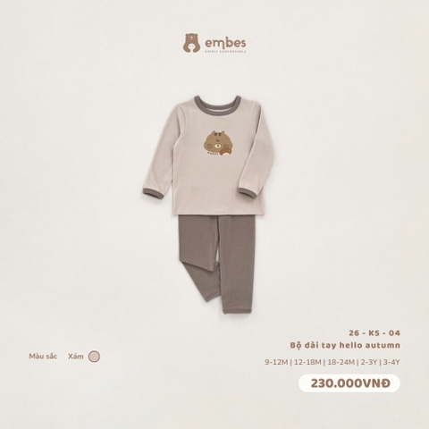 EMBES - Bộ dài tay hello autumn - 26-K5-04