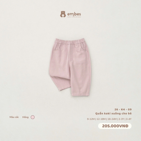 EMBES - Quần kaki xuông cho bé - 26-K4-09
