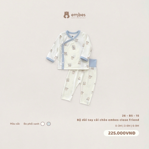 EMBES - Bộ dài tay cài chéo embes close friend - 26-B5-15