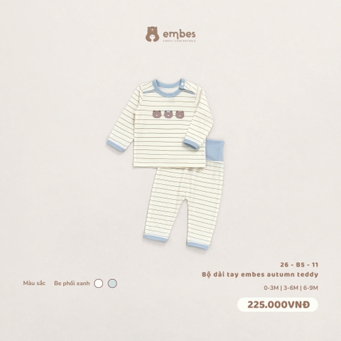 EMBES - Bộ dài tay embes autumn teddy - 26-B5-11