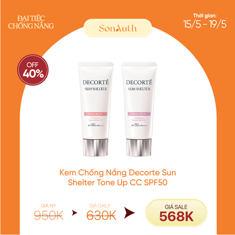 Kem Chống Nắng Nâng Tông Decorte Sun Shelter CC SPF50