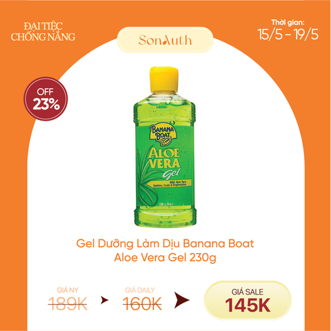 Gel Dưỡng Làm Dịu Banana Boat Aloe Vera Gel 230g