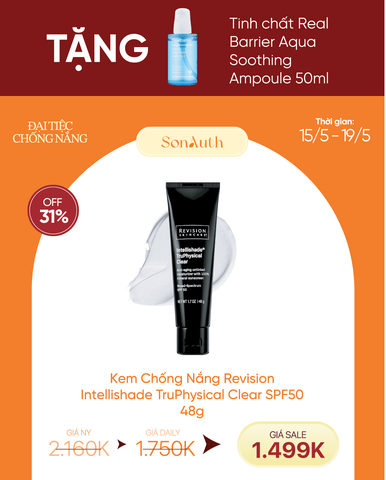 Kem Chống Nắng Revision Intellishade TruPhysical Clear SPF50