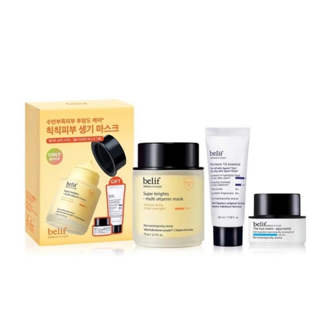 Bộ Dưỡng Da Belif Super Knights Mask Set 3PCS