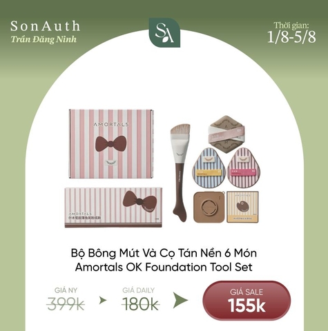 Bộ Bông Mút Và Cọ Tán Nền 6 Món Amortals OK Foundation Tool Set