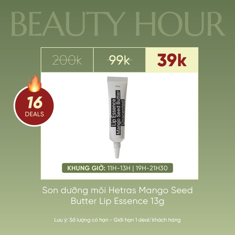 Dưỡng Môi Bơ Hạt Xoài Hetras Mango Seed Butter Lip Essence 13g