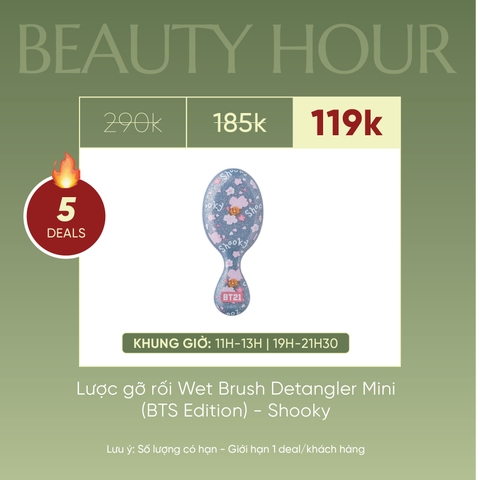 Lược Chải Tóc Gỡ Rối Wet Brush Detangler Mini [Limited Edition]