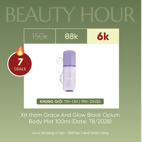 Xịt Thơm Grace And Glow Black Opium Body Mist 100ml