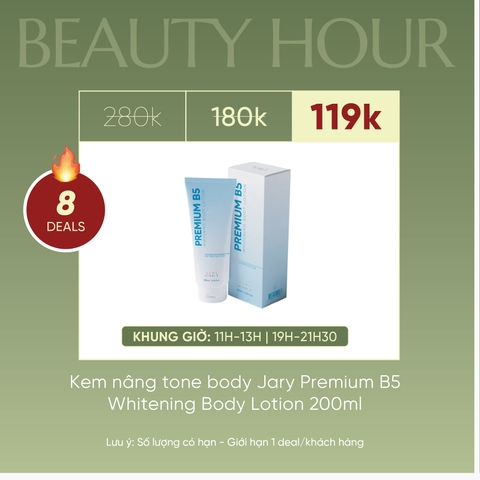 Kem Nâng Tông Cơ Thể Jary Premium B5 Whitening Body Lotion 200ml