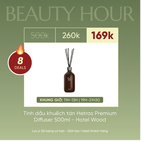 Tinh Dầu Khuếch Tán Hương Thơm Hetras Premium Diffuser 500ml