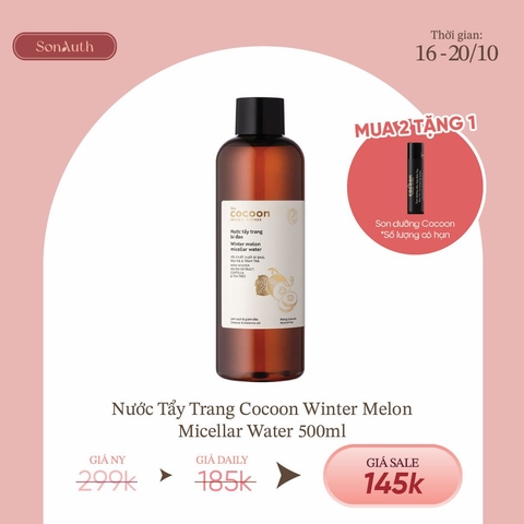 Nước Tẩy Trang Bí Đao Cocoon Winter Melon Micellar Water