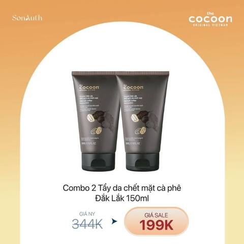 COMBO COCOON CT7-6 02 Tẩy Da Chết Mặt Cà Phê Đắk Lắk 150ml
