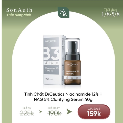 Tinh Chất DrCeutics Niacinamide 12% + NAG 5% Clarifying Serum 40g