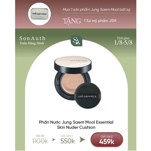 Phấn Nước Nhẹ Tệp Da Jung Saem Mool Essential Skin Nuder Cushion 14g