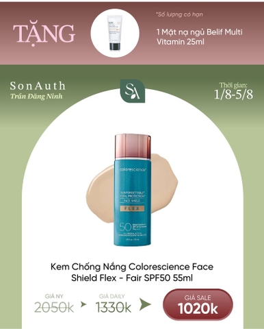 Kem Chống Nắng Thuần Khoáng Colorescience Face Shield SPF50 55ml
