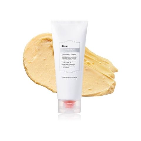 Sữa Rửa Mặt Đất Sét Klairs Freshly Juiced Vitamin Mask Cleanser 150ml