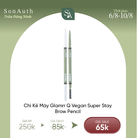 Chì Kẻ Mày Glamrr Q Vegan Super Stay Brow Pencil 0.08g