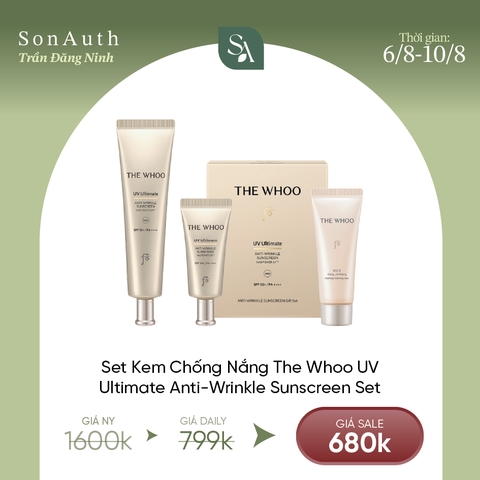 Bộ Kem Chống Nắng The Whoo UV Ultimate Anti-Wrinkle Sunscreen Set