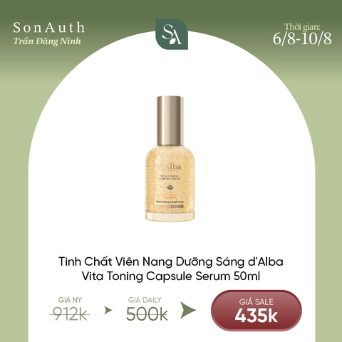 Tinh Chất Chống Lão Hoá, Sáng Da d'Alba Vita Toning Capsule Serum 50ml