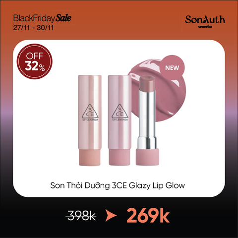 Son Dưỡng Có Màu 3CE Glazy Lip Glow 5g