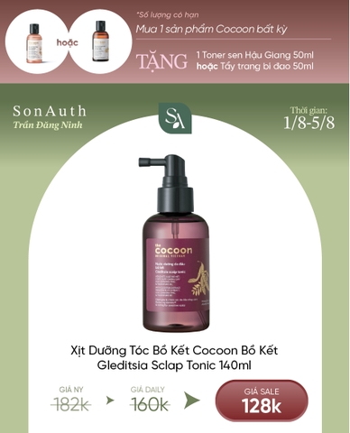 Nước Dưỡng Da Đầu Bồ Kết Cocoon Gleditsia Scalp Tonic 140ml