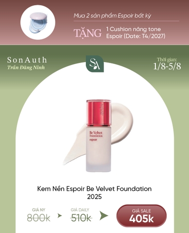 Kem Nền Mịn Lì Espoir Be Velvet Foundation 30g