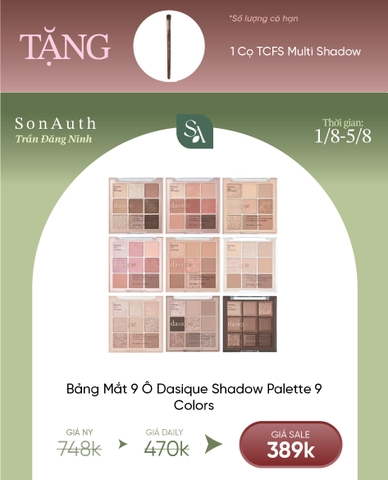 Bảng Mắt Dasique Shadow Palette 9 Colors 8g
