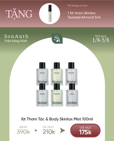Xịt Thơm Tóc Và Body Skinlax Hair & Body Mist 100ml